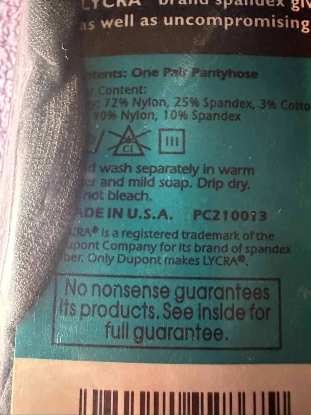 Vintage No Nonsense great shape all over shaper pantyhose size C
